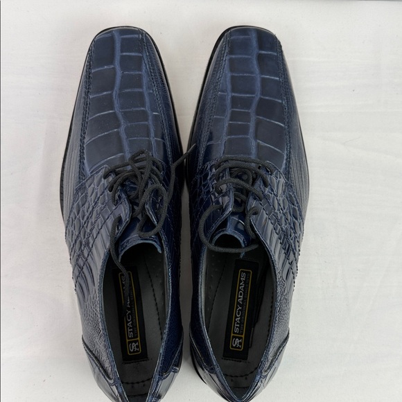 Stacy Adams Navy Crocodile Texture Oxfords main image 8